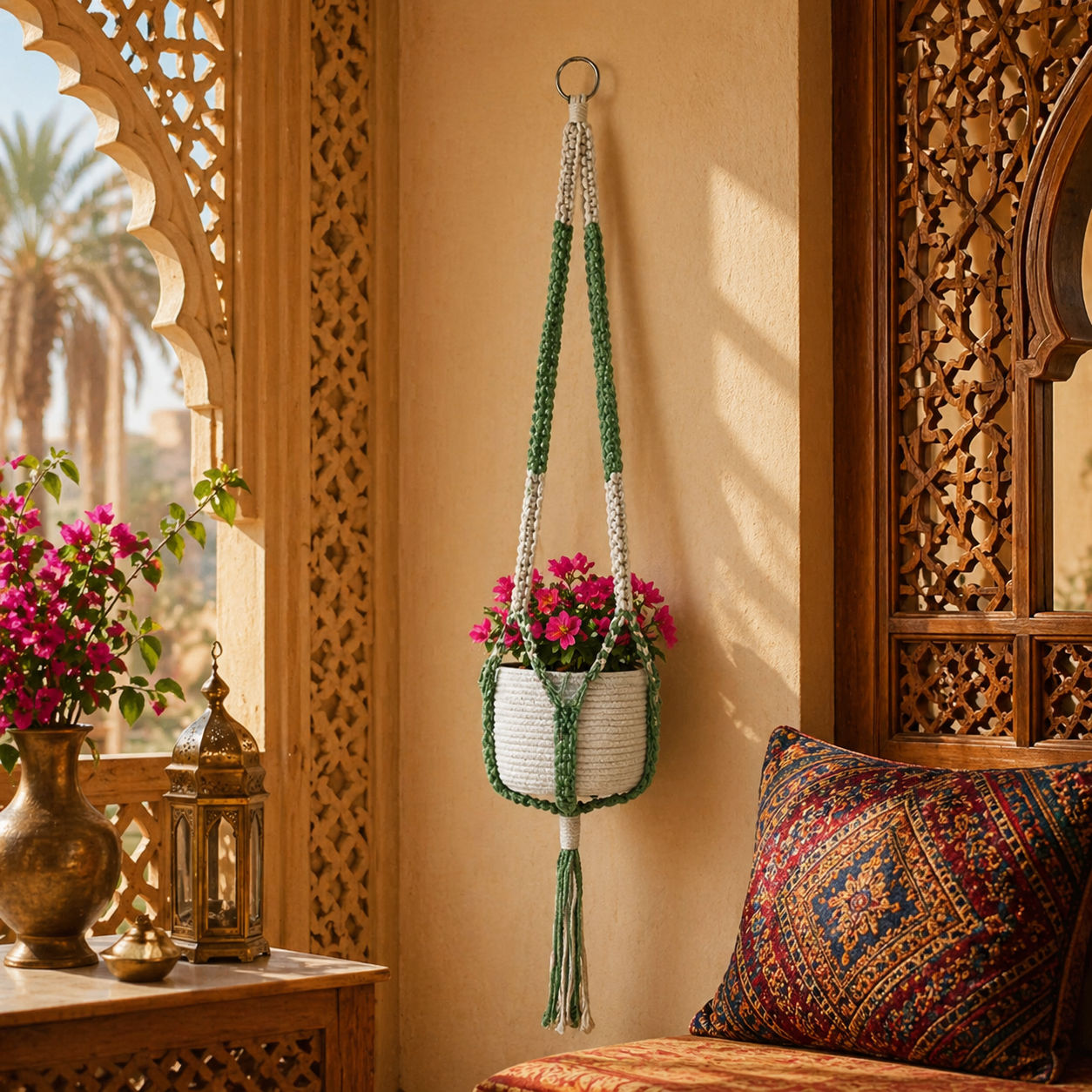 Custom Macrame Pot Holder Tailored Hanging Plant Décor